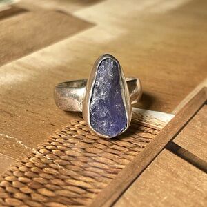 Tanzanite Ring in 925 Sterling Silver, Natural gemstone ring in size US: 7 or 8